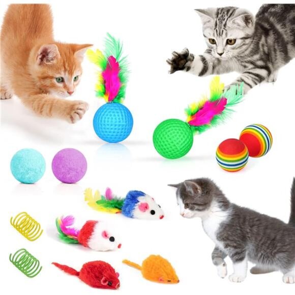 34Pcs Cat Toys Kitten Toys, Interactive Kitty Toys with Collapsible Cat Toys - Picture 5 of 5